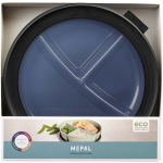 Fiambrera hermética con 3 compartimentos distintos 1L Mepal color negro segunda vista con caja