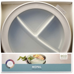 Fiambrera hermética con 3 compartimentos distintos 1L Mepal color blanco segunda vista con caja
