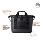 Nevera portátil con cierre enrollable y aislante Nordic Drift 22L color negro
