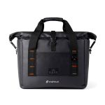 Nevera portátil con cierre enrollable y aislante Nordic Drift 22L color negro vista con logo