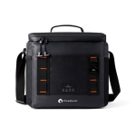 Nevera portátil con correa ajustable y bolsillos Nordic Drift Storm10L color negro vista con logo