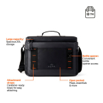 Nevera portátil grande con forro antiderrames Nordic Drift Storm 20L color negro