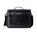 Nevera portátil grande con forro antiderrames Nordic Drift Storm 20L color negro vista con logo