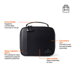 Bolsa térmica almuerzo con bolsillo exterior y asa Nordic Drift Storm color negro