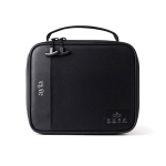 Bolsa térmica almuerzo con bolsillo exterior y asa Nordic Drift Storm color negro vista con logo