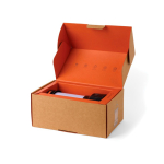 Linterna de camping recargable con manivela 300lm Nordic Drift Everest color negro vista con caja