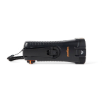 Linterna de emergencia con manivela 2000mAh Nordic Drift Everest color negro vista con logo