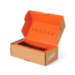 Linterna de emergencia con manivela 2000mAh Nordic Drift Everest color negro vista con caja