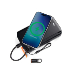 Cable de carga rápida USB-C con mosquetón Nordic Drift Everest 60W color negro tercera vista