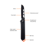 Cuchillo plegable de acero inoxidable Nordic Drift Adventure color negro