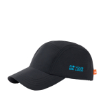 Gorra ligera de 5 paneles con FPS50+ 115 g/m2 Nordic Drift color negro vista de impresión