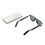 Gafas de audio inteligentes con traducción IA polarizadas UV400 color negro segunda vista