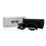 Gafas de audio inteligentes con traducción IA polarizadas UV400 color negro vista con caja