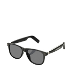 Gafas de audio inteligentes con traducción IA polarizadas UV400 color negro vista de impresión