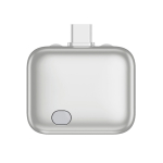 Adaptador carga inteligente USB-C protección sobrecarga 140W color plateado tercera vista