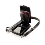 Estuche rígido organizador viaje correa cuello Swiss Peak color negro cuarta vista