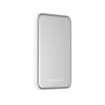 Powerbank magnética QI2.2 ultrafina de aluminio reciclado 5000 mAh color plateado segunda vista