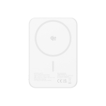 Powerbank magnética QI2.2 ultrafina de aluminio reciclado 5000 mAh color plateado tercera vista