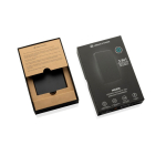 Powerbank magnético ecológico con carga inalámbrica 15W 5000 mAh color negro vista con caja