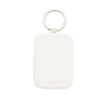 Powerbank llavero ecológico con cables integrados 2000 mAh color blanco quinta vista