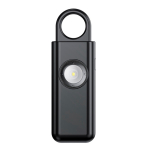 Alarma personal inteligente con luz y recarga USB-C 150dB color negro tercera vista