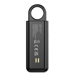 Alarma personal inteligente con luz y recarga USB-C 150dB color negro cuarta vista
