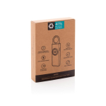 Alarma personal inteligente con luz y recarga USB-C 150dB color negro segunda vista con caja