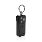 Alarma personal compacta recargable por USB-C con luz LED 150dB color negro