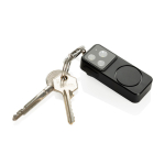 Alarma personal compacta recargable por USB-C con luz LED 150dB color negro tercera vista