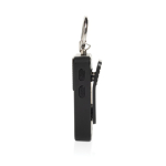 Alarma personal compacta recargable por USB-C con luz LED 150dB color negro novena vista