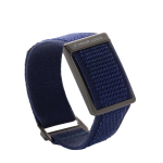 Pulsera de salud ultradelgada con app y resistencia agua 1ATM color azul marino vista de impresión