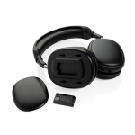 Auriculares supraaurales plegables con batería extraíble USB-C color negro cuarta vista