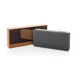 Altavoz ultrafino resistencia al agua IPX5 potencia 10W color gris vista con caja
