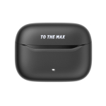 Auriculares inalámbricos con cancelación de ruido 40 mAh color negro vista con logo