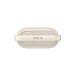 Altavoz inalámbrico compacto con micrófono incorporado 10W color beige vista con logo