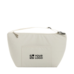 Bolsa térmica con correa ajustable y bolsillo frontal 8L color beige vista de impresión