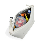 Bolsa térmica con correa ajustable y bolsillo frontal 8L color beige quinta vista