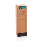 Termo con taza integrada antigoteo y aislamiento al vacío 500ml color negro segunda vista con caja