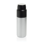 Termo con taza integrada antigoteo y aislamiento al vacío 500ml color plateado