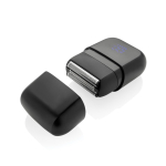 Afeitadora portátil recargable con pantalla y bloqueo viaje color negro