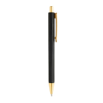 Bolígrafo ergonómico de tres lados tacto suave tinta azul color negro tercera vista