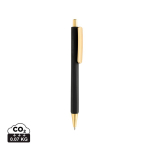 Bolígrafo ergonómico de tres lados tacto suave tinta azul color negro