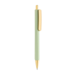 Bolígrafo ergonómico de tres lados tacto suave tinta azul color verde