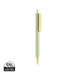 Bolígrafo ergonómico de tres lados tacto suave tinta azul color verde