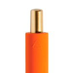 Bolígrafo ergonómico de tres lados tacto suave tinta azul color naranja cuarta vista