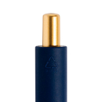 Bolígrafo ergonómico de tres lados tacto suave tinta azul color azul marino cuarta vista