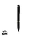 Bolígrafo metal con giro suave Swiss Peak 1200m tinta azul color negro