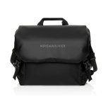 Bolsa bandolera con RFID y capacidad de 9,8L Swiss Peak 15,6” color negro vista con logo