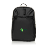 Mochila portátil con compartimentos y capacidad 16L Swiss Peak 15,6” color negro vista con logo