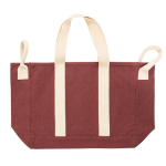 Bolsa de playa lona reciclada con acabado lavado 400 g/m2 color marrón oscuro segunda vista